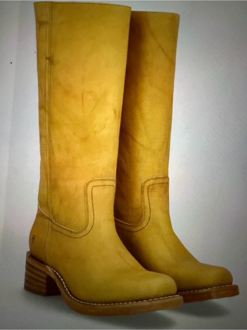 Frye Tall Yellow Suede Over-the-Knee Boots